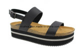 High Wedge Beach Sandals Black Women Flip Flop Shoes