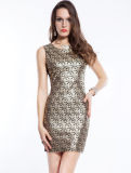 New Arrivals Double-Sided Color Sexy Sleeveless Mini Dress