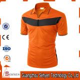 Wholesale Man Orange OEM Plain Short Sleeve Polo T-Shirt