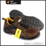 New Mould PU/PU Outsole Genuine Leather Low Safety Shoe (SN5499)