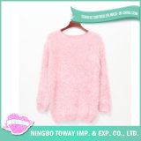 Knitted Fashion Acrylic Handmade Girl Pink Woollen Sweater