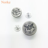 Plastic Inserted Metal Jeans Button with Customized Alloy Cap