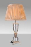 Phine 90154 Clear Crystal Table Lamp with Fabric Shade