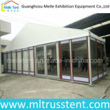 10X24m Aluminum Frame Customized Wood Texture Glass Tent