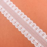 White Color and Embroidered, Knitted Technics Dress Making Lace Fabric
