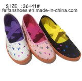 Latest Low Price Fashion Women Slip on Injection Canvas Shoes