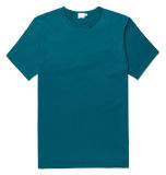 Men's Green Plain Cotton Basic Tshirt