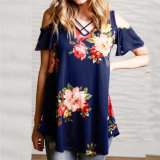 Fashion Women Flower Printed Loose T-Shirt Clothes Blouse