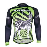 Green Zebra Stripes Sports Tops Men's Quick Dry Cycling Jersey