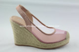 New Arrival Women Sandal with Rope Wedge Design