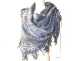 Cashmere Wool Blended Woven Square Shawl Animal Print