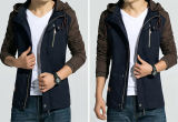 Men's Fashion Casual Contrast Cotton Hoody Jacket