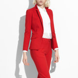 New Italian Style Red Color Bespoke Women Office Lady Suit