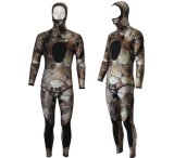 Camo Style Neoprene Spearfishing Wetsuit with Cap