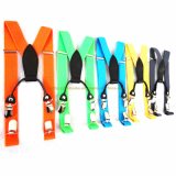 Solid Color 4 Clips PU Suspenders for Children (SAC111802)