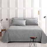 100% Linen Pure Solid Color Embroidery Duvet Cover Set (Multi-Colored Options)