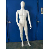 Glossy White Male Mannequin in High Quality with Base Standing for Window Display