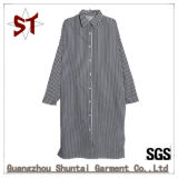 Wholesale Fashion Stripes Polo Collar Long Shirt Dress