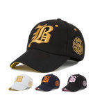 Black Hip Hop 3D Embroidery Hats Baseball Caps (YH-BC032)