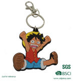 Custom Luffy PVC Keychain with Customized Logo for Promotion