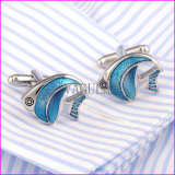 2016 New Silver Plating Painting Clown Fish Cuff Links