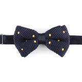 New Design Yellow Dotted Knitted Bowtie (YWZJ 104)