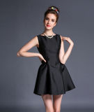 High Quality Girl Cute Mini Black Dress