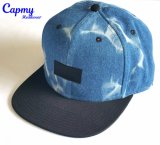 Vintage Denim Material Snapback Cap Hat Supplier