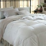 White Duck Down and Cotton Pattern Quilted Baffle Box Comforter