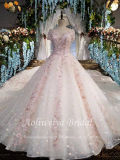 Aoliweiya Princess Pink / Ivory Wedding Bridal Dress