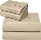 Solid Plain Home Textile Microfiber Fabric Bed Sheet Set