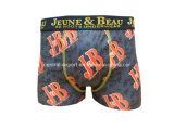 Allover Print New Style Men Underwear Boxer Short with Matel Print Waistband