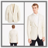 OEM Factory Price Customized One Button Shawl Lapel Men's Cashmere Wool Ivorysuit Blazer