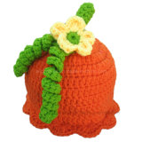 Baby Hat Crochet Pumpkin Pattern Hand Knitted Warm Cap Hat