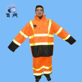 Adult Waterproof Popular Raincoat with Reflective Tape
