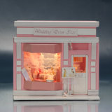 White Wooden Mini Doll House for Children Gift