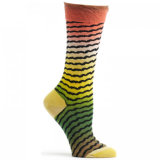 Gradient Color Stripe Design Dress Sock