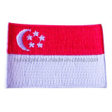 Singapore Flag Embroidery Badge Custom National Patch (GZHY-PATCH-012)