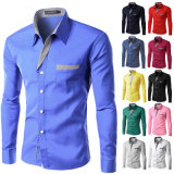 New Casual Shirts Long-Sleeved Men Shirt Business Casual Slim Fit