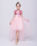 Girls' Sequined Trailing Formal Wedding Bridesmaid Party Dress Kid Wear