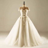 off Shoulder Lace Sequin Bridal Wedding Dress