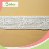 2.5cm White Floral Cotton Embroidery Lace for Wedding Dresses