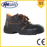 Nmsafety Middle Cut CE Approved Cow Split Leather Safety Shoes