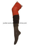Cotton/Polyester Over Kneehigh 144n Single Cylinder Ladies Sock