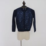 Acrylic Low Cost Girl's Sequins Cardigan with Long Sleeves