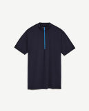 Men's Short Sleeves Polo Shirt with Zipper