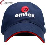 Navy Cotton Twill Baseball Cap with Custom Embroidery on Front