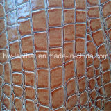 Croco Design PVC Leather for Upholstery Furniture Hw-844