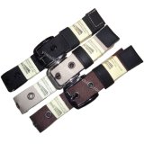Plain Color Causual Men's Fabric Belt with Alloy Buckle