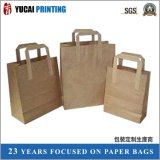 Flat Paper Handle Craft Paper Bag for Shopping